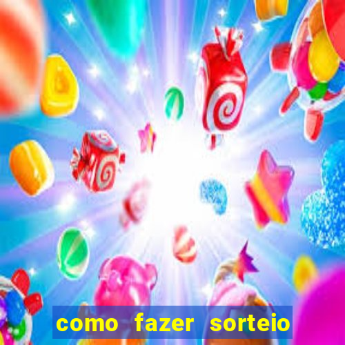 como fazer sorteio de cores online